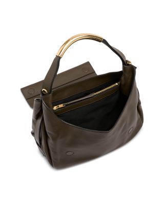 Moschino Handle Me Leather Top Handle Bag