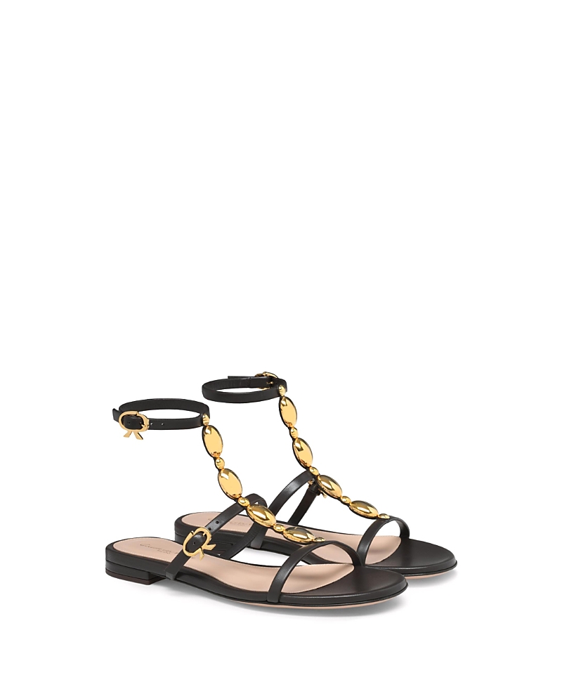 Gianvito Rossi Kalinda Flat Sandals In Black
