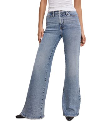 Good American - Good Waist High Rise Palazzo Jeans in I746