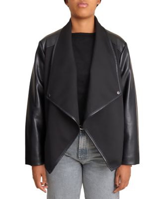 Bagatelle - Faux Leather Mixed Media Jacket