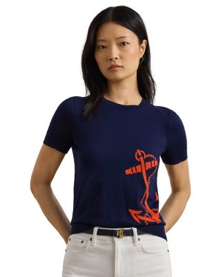 Ralph Lauren - Intarsia Knit Short Sleeve Sweater