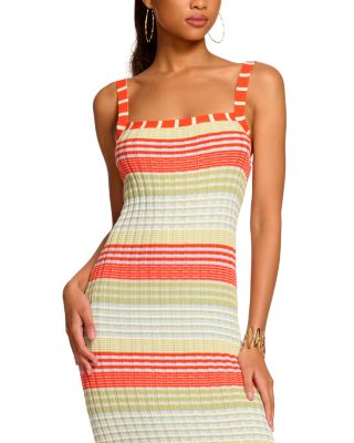 Cheval Striped Square Neck Dress