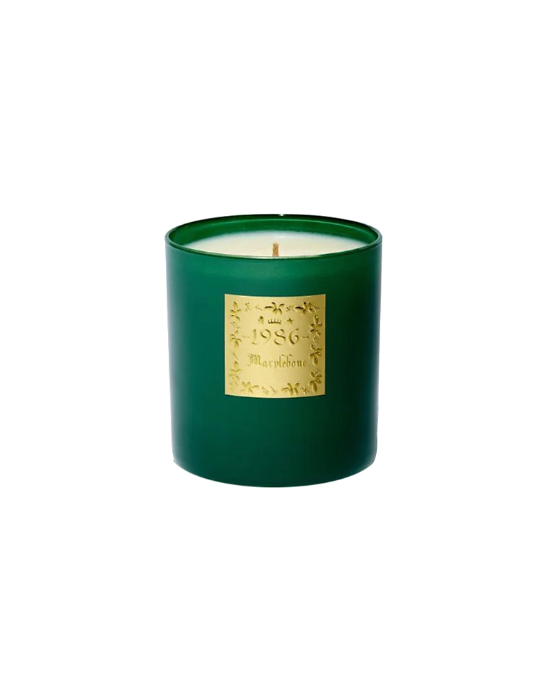 1986 Emerald Glass Marylbone Candle, 30 Oz. In Emerald Green