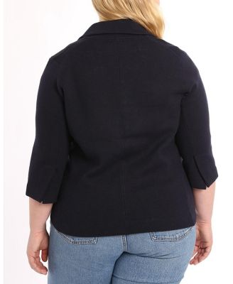 Plus Size Cotton Blend Blazer