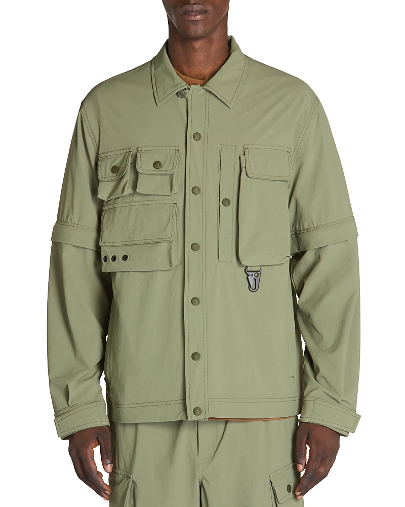 Moncler Tatra Shirt Jacket In Turquoise