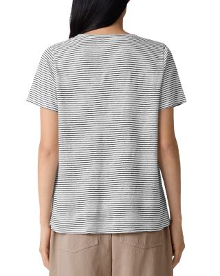 Crewneck Short Sleeve Linen Tee