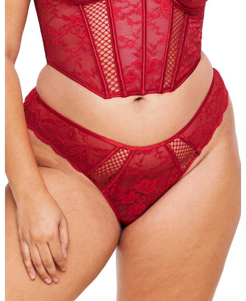 Adore Me Dominika Cheeky Panties In Dark Red