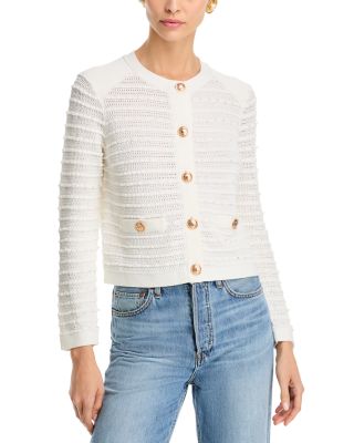 MILLY - Beaded Textured Cardigan Jacket