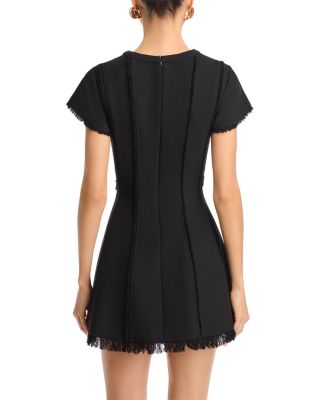 Anielle Frayed Trim Mini Dress