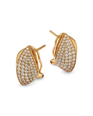 Diamond Earrings in 14K Yellow Gold, 1.07 tcw