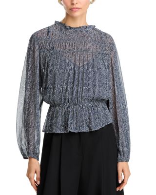 Velvet by Graham & Spencer - Blen Printed Peplum Hem Top