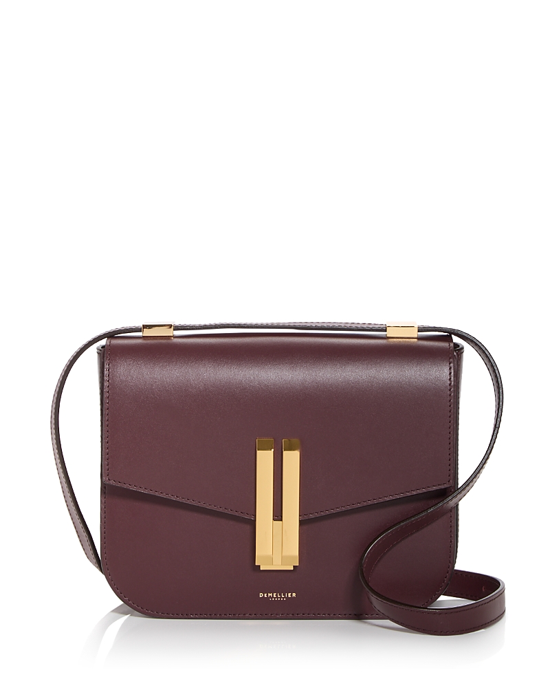 Demellier Vancouver Leather Crossbody Bag In Burgundy