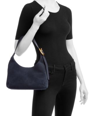 Puff Suede Shoulder Bag