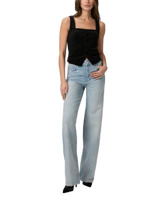 PAIGE Sasha High Rise Jeans in Eza Embellished | Bloomingdale's Women
