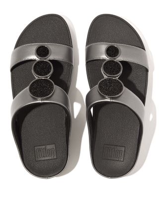 Women&#39;s Halo Embellished Wedge Slide Sandals