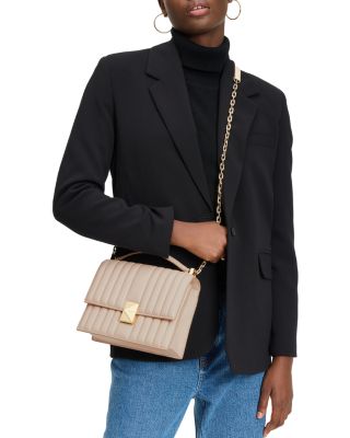 Deco Quilted Leather Small Chain Shoulder Bag