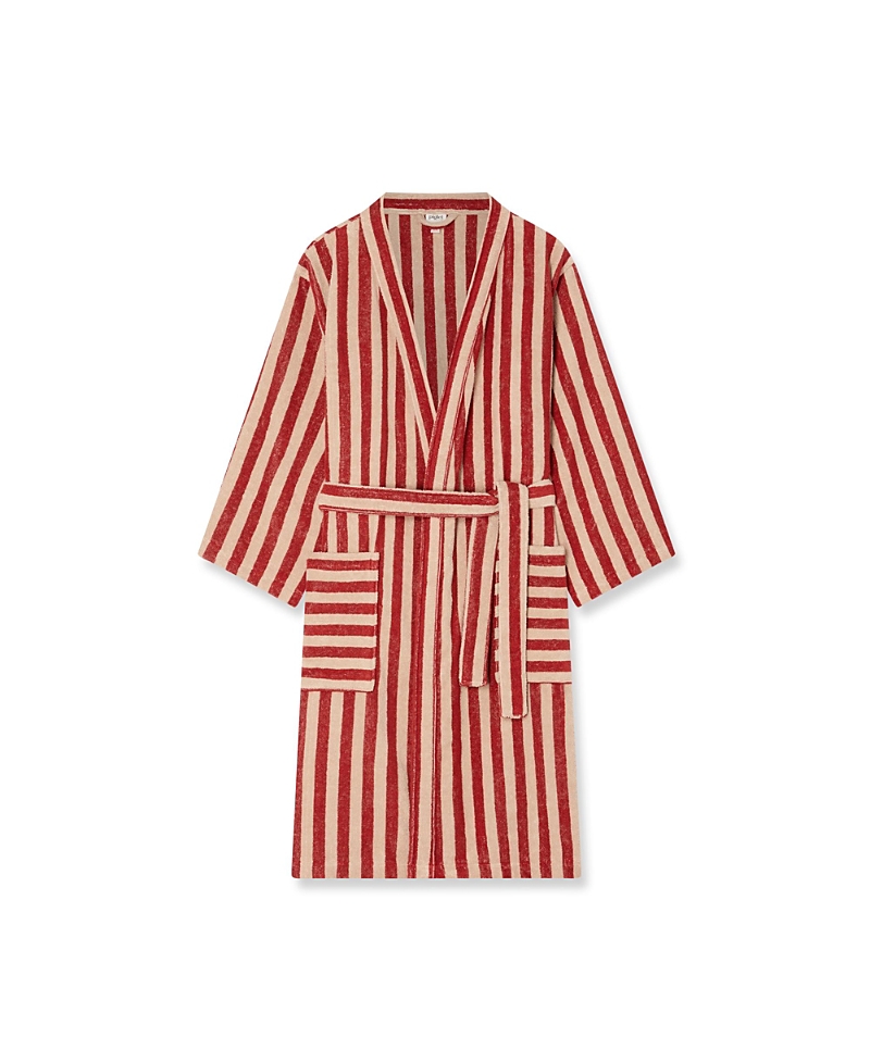 Piglet In Bed Cotton Robe In Sandstone Red