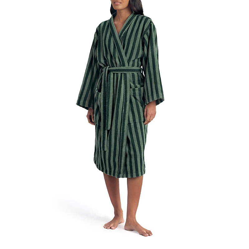 Piglet In Bed Cotton Robe In Pine Green