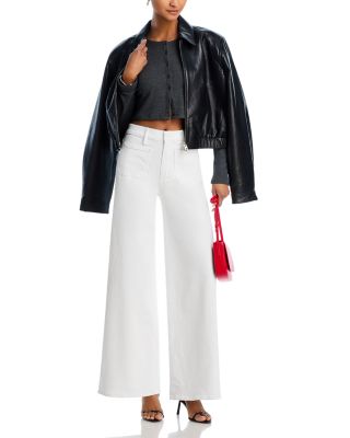 High Rise Patch Pocket Wide Leg Jeans in Fairest of Them All