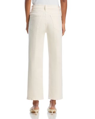 The Rambler High Rise Ankle Wide Straight Jeans in Cream Puff