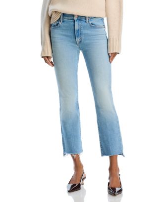送料無料 店舗 Rise High Insider The MOTHER Crop Jeans Bootcut Fray Step パンツ