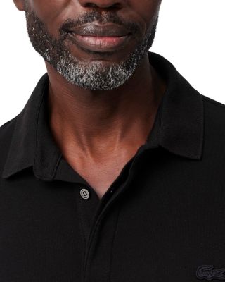 Long Sleeve Ribbed Collar Polo Shirt