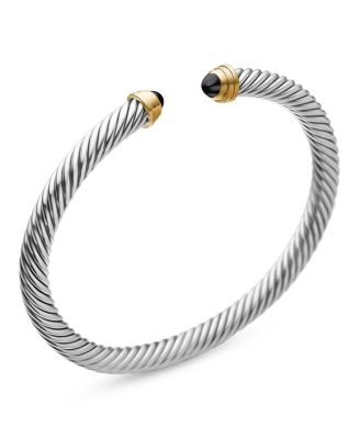 Cable Classics&reg; Bracelet with Black Onyx and 14K Gold, 5mm