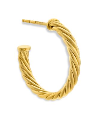 Cablespira&reg; Hoop Earrings in 18K Yellow Gold, 3/4"