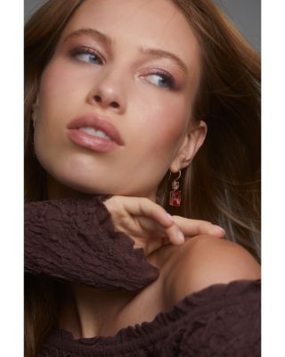 Macaron Cubic Zirconia Double Drop Earrings in 18K Gold Plated