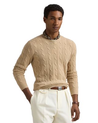 Cashmere Cable Knit Crewneck Sweater