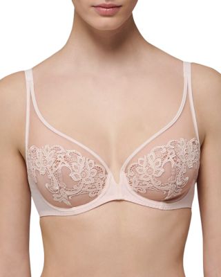 Saga Sheer Plunge Underwire Bra