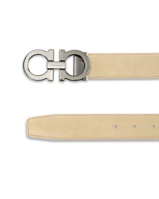 Men's Double Gancini Suede Belt 