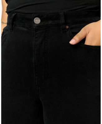 ASE Plus Stretch High Rise Straight Jean in Jet Black