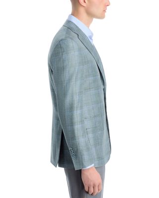 Canali Siena Wool, Silk & Linen Plaid Classic Fit Sport Coat