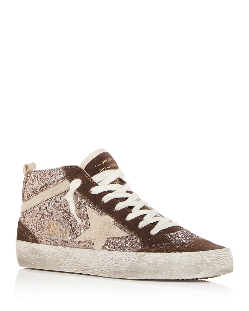 Golden Goose Mid Star Sneaker In Cinderbrow