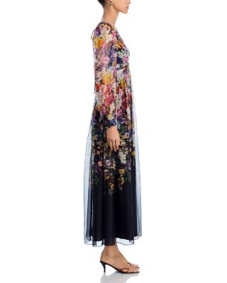 Placed Floral Maxi Dress - Exclusive