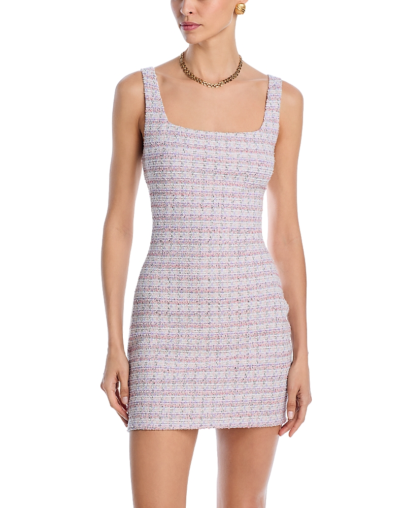 Aqua Knit Tweed Dress - Exclusive In Purple Multi