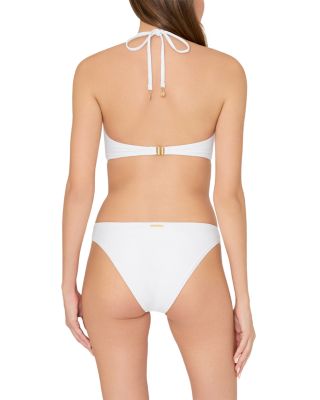 Floral Appliqu&eacute; Halter Bikini Top & Margot Bikini Bottom