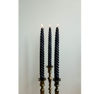 Molua Tapered Swirl Candles, Set of 3Candles, Set of 3
