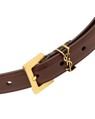  Cassandre Thin Belt In Smooth Leather