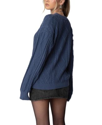 Jessy Cable Knit Oversized Sweater