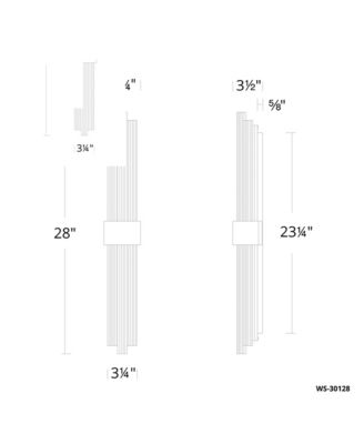  Luzerne 28in 3000K LED Bath Vanity & Wall Light