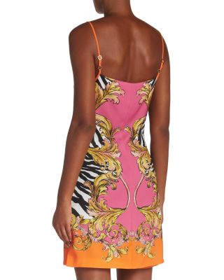 Satin Zebra Mini Dress