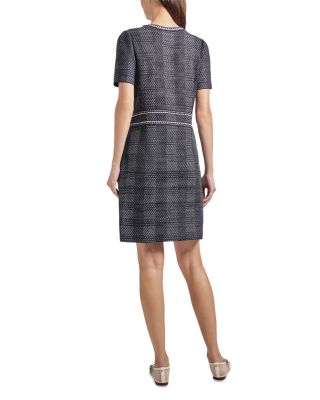 Plaid Button Front Sheath Dress