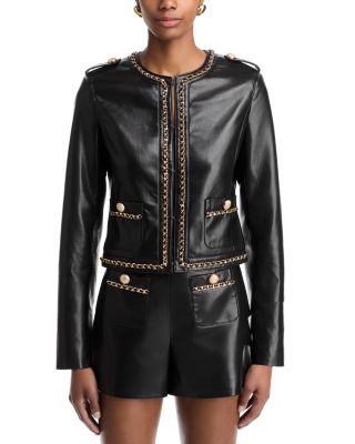 Jemmy Chain Faux Leather Jacket