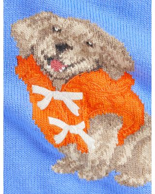 Polo Boys' Dog Intarsia Cotton Sweater - Baby