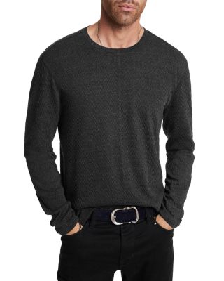 John Varvatos - Karl Regular Fit Crinkled Texture Long Sleeve Tee
