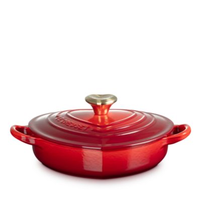 1.25 Qt. Shallow Heart Enameled Cast Iron Cocotte