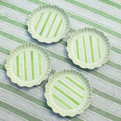 Cabana Stripe Melamine Dinner Plate, Set of 4