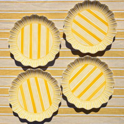 Cabana Stripe Melamine Dinner Plate, Set of 4